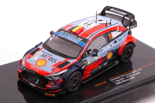 HYUNDAI i20 COUPE WRC N.11 RALLY MONZA 2021 NEUVILLE/WYDAEGHE 1:43 - Ixo Model - RAM825