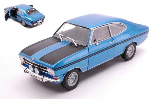 OPEL KADETT B RALLYE METALLIC BLUE/BLACK 1:24 - Whitebox - WB124106-O