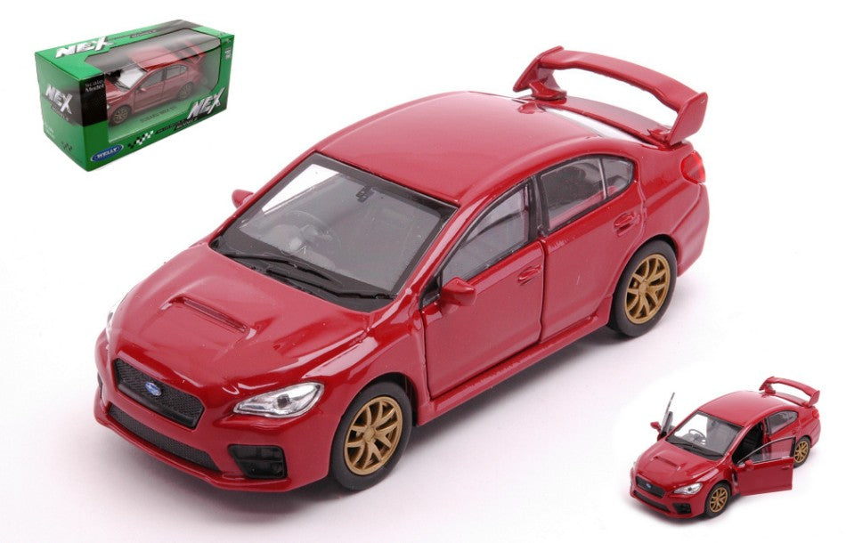 SUBARU IMPREZA WRX STi AMARANT RED SCALA 1:34-39 cm 11 - Welly - WE39169T