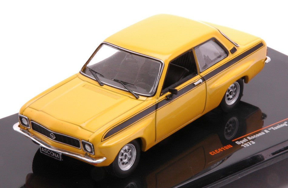 OPEL ASCONA A TUNING 1973 YELLOW 1:43 - Ixo Model - CLC418