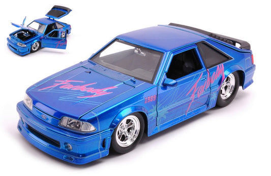 FORD MUSTANG GT "I LOVE THE 80s" CANDY BLUE 1:24 - Jada Toys - JADA31379