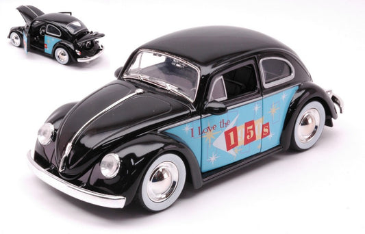 VW BEETLE 1959 "I LOVE THE 50s" GLOSSY BLACK 1:24 - Jada Toys - JADA31382