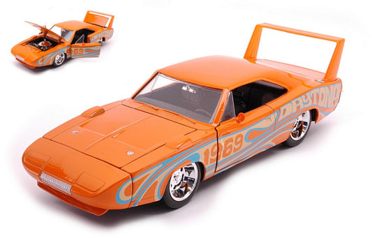 DODGE CHARGER DAYTONA "I LOVE THE 60s" METALLIC ORANGE 1:24 - Jada Toys - JADA31389