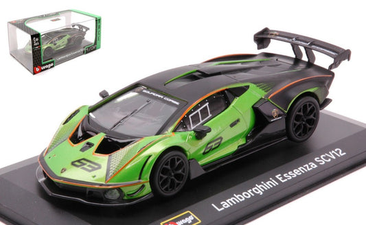 LAMBORGHINI ESSENZA SCV12 N.63 GREEN/BLACK 1:32 - Burago - BU41161