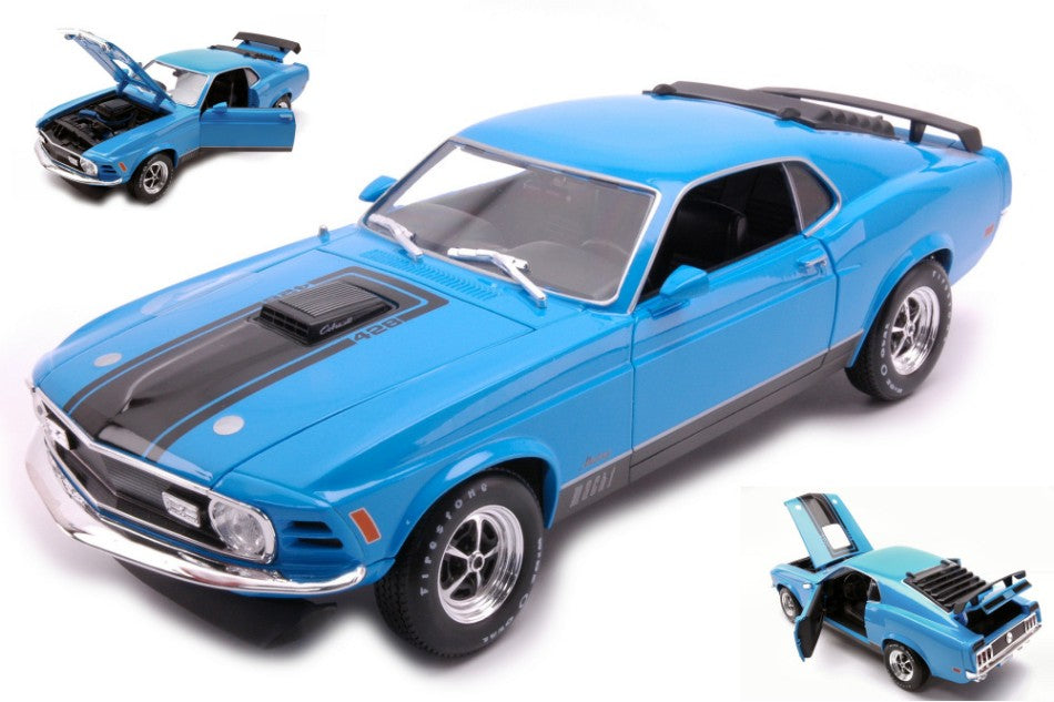 FORD MUSTANG MACH 1 1970 BLUE 1:18 - Maisto - MI31453B