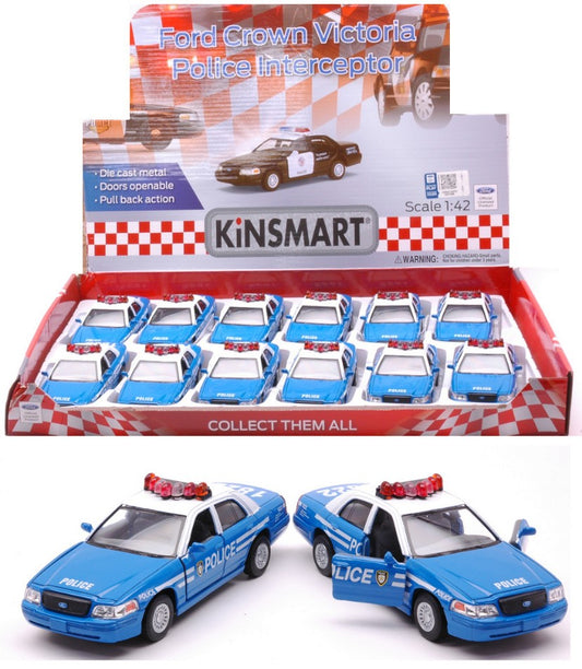 FORD CROWN VICTORIA POLICE INTERCEPTOR cm 12,5 1:42 - Kinsmart - KT492