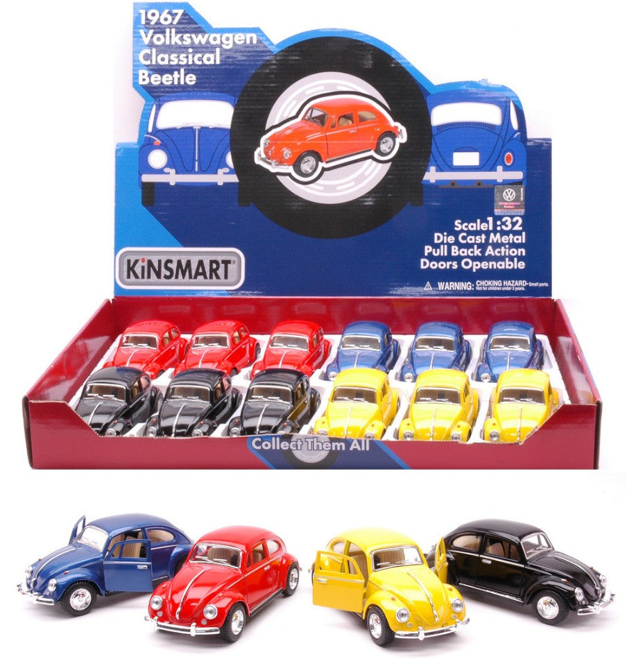VW CLASSICAL BEETLE 1967 COL.ASS.cm 12 (5057D) 1:32 - Kinsmart - KT807