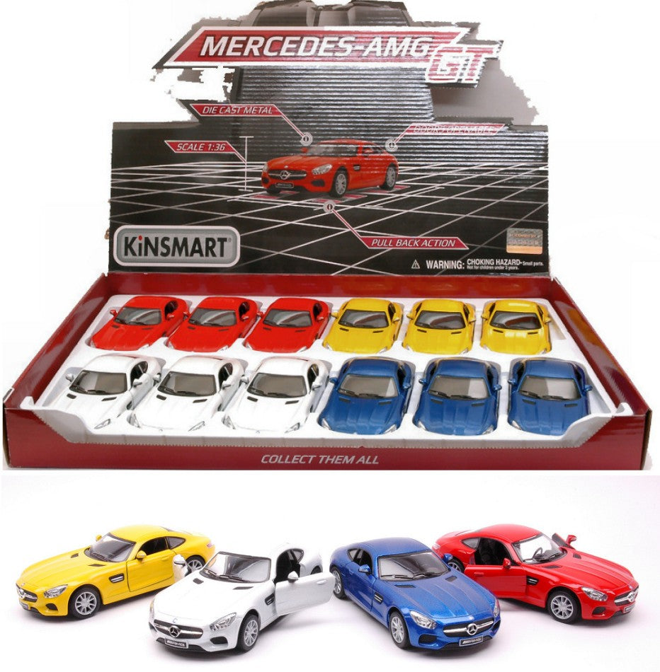 MERCEDES AMG GT cm 12 COL.ASS.1:36 - Kinsmart - KT5388D