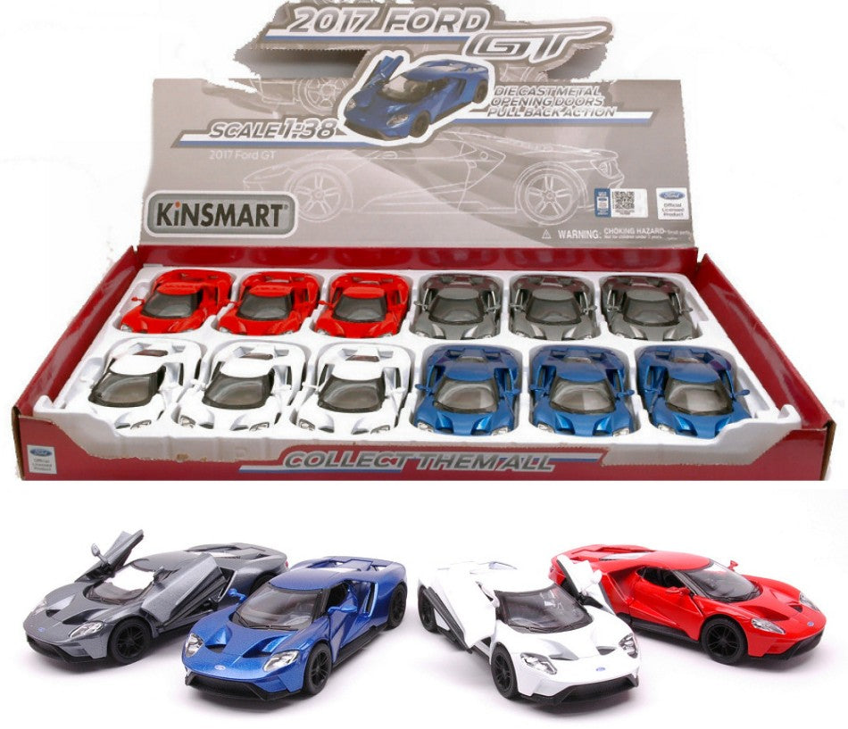 FORD GT 2017 cm 12 COL.ASS.SCALA 1:38 - Kinsmart - KT5391D