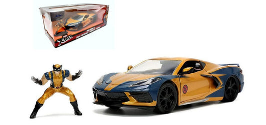 CHEVROLET CORVETTE "MARVEL X-MEN" YELLOW/BLUE 1:24 - Jada Toys - JADA33354