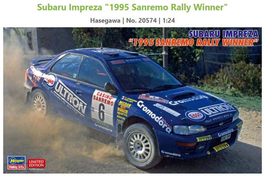 SUBARU IMPREZA N.6 WINNER SANREMO RALLY 1995 KIT 1:24 - Hasegawa - HA20574