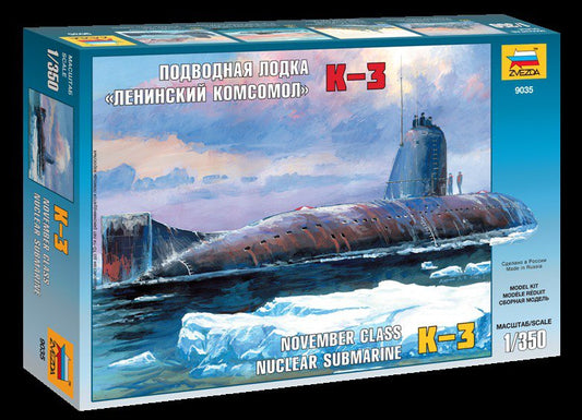 NUCLEAR SUBMARINE K-3 KIT 1:350 - Zvezda - Z9035