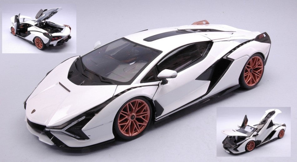 LAMBORGHINI SIAN FKP 37 2019 WHITE 1:18 - Burago - BU11046W