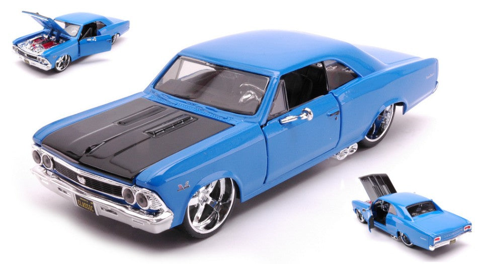 CHEVROLET CHEVELLE SS 396 1966 CLASSIC MUSCLE BLUE 1:24 - Maisto - MI31333