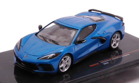 CHEVROLET CORVETTE (C8) STINGRAY 2020 MET.BLUE 1:43 - Ixo Model - MOC316