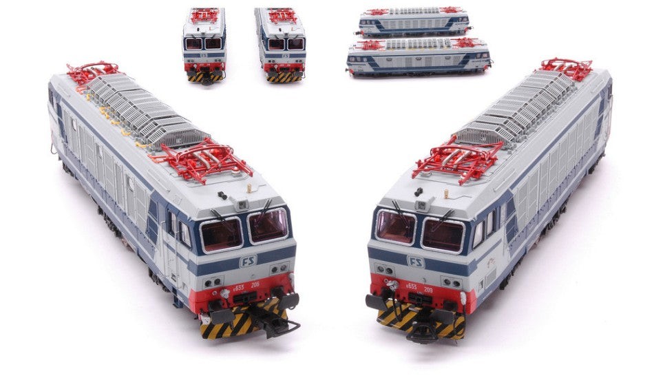 FS LOCOMOTIVE E633 206 + E633 209 BLUE GREY LIVERY EPOCA IV-V 1:87 - Rivarossi - HR2875