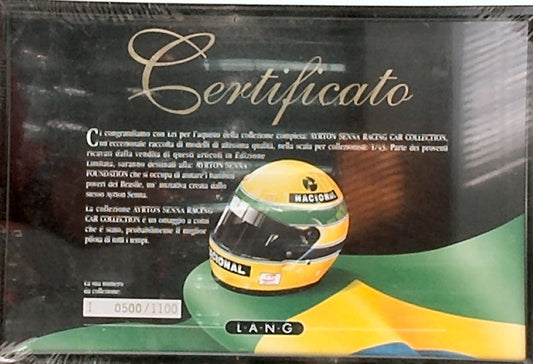 CERTIFICATO COLLEZIONE SENNA 1:43 - Minichamps - PMCERTIF