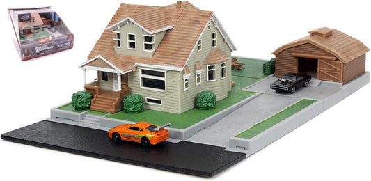 NANO DOM'S HOUSE DIORAMA FAST & FURIOUS (CAR cm 4) - Jada Toys - JADA253203081