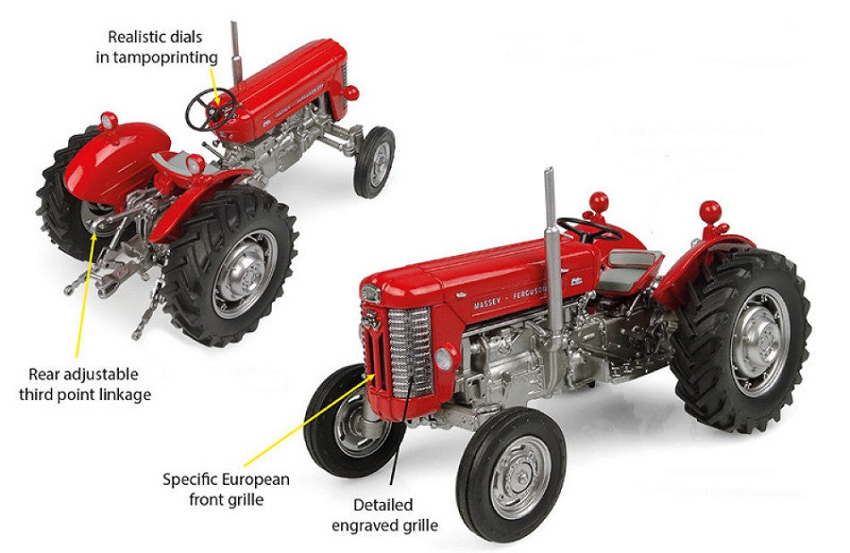 TRATTORE MASSEY FERGUSON 65 EUROPE VERSION 1:32 - Universal Hobbies - UH6269