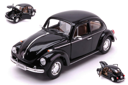 VW BEETLE 1968 BLACK 1:24 - Welly - WE1624