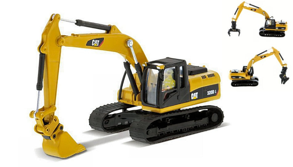CAT 320D L HYDRAULIC EXCAVATOR W/MULTIPLE WORK TOOLS 1:87 - Diecast Master - DM85652