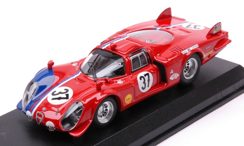 ALFA ROMEO 33.2 C N.37 35th LM 1968 PILETTE-SLOTEMAKER 1:43 - Best Model - BT9374