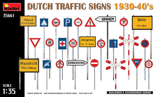 DUTCH TRAFFIC SIGNS 1930-40s KIT 1:35 - Miniart - MIN35661