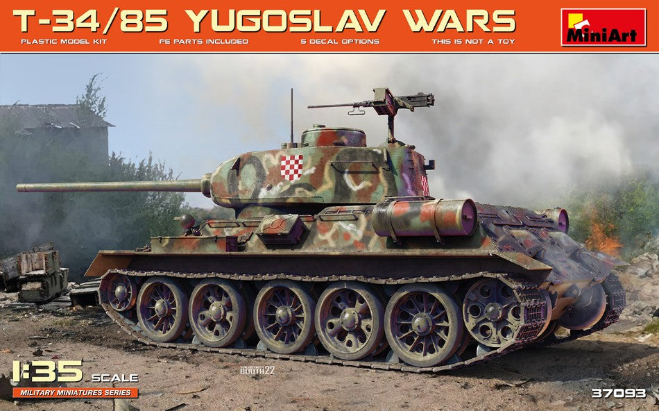 T-34/85 YUGOSLAV WARS KIT 1:35 - Miniart - MIN37093