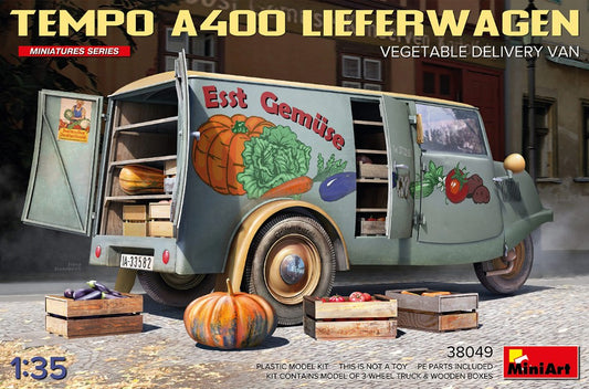 TEMPO A400 LIEFERWAGEN VEGETABLE DELIVERY VAN KIT 1:35 - Miniart - MIN38049