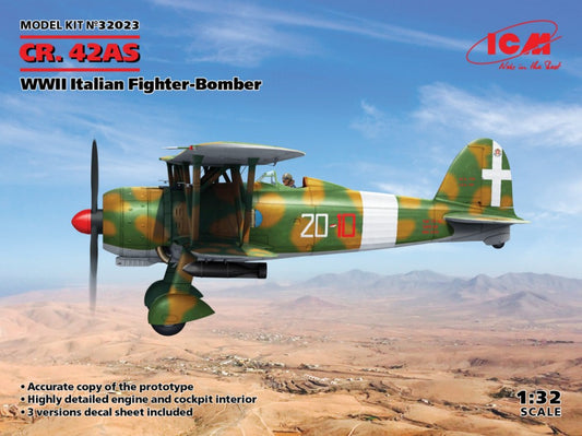 CR.42AS WWII ITALIAN FIGHTER BOMBER KIT 1:32 - ICM - ICM32023