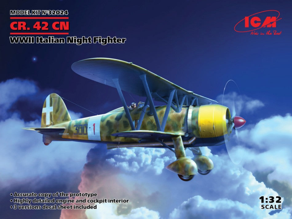 CR.42CN WWII ITALIAN NIGHT FIGHTER KIT 1:32 - ICM - ICM32024