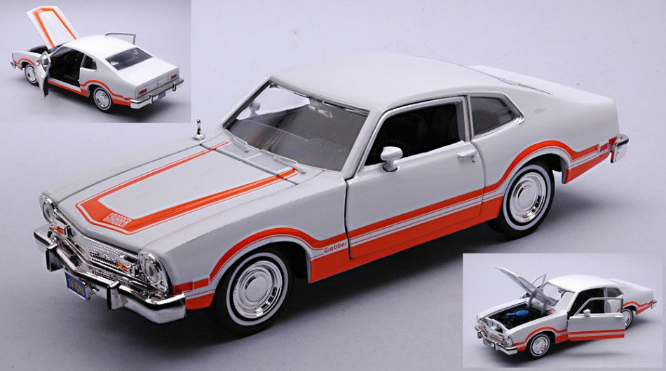 FORD MAVERICK GRABBER 1974 ORANGE/WHITE TIMELESS LEGEND 1:24 - MotorMax - MTM73332W
