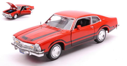 FORD MAVERICK 1974 "FORGETTEN CLASSIC SERIES" ORANGE W/BLACK STRIP.1:24 - MotorMax - MTM79043O