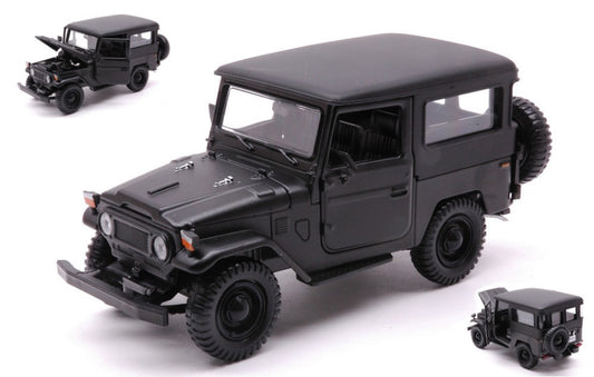 TOYOTA FJ40 1974 HARD TOP MATT BLACK 1:24 - MotorMax - MTM79323MBK