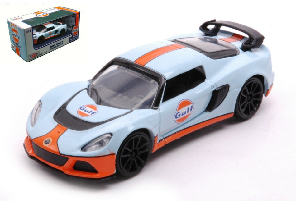 LOTUS EXIGE WITH GULF LIVERY LIGHT BLUE/ORANGE 1:43 - MotorMax - MTM79773