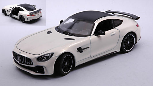 MERCEDES AMG GT R (C190) METALLIC WHITE 1:24 - Welly - WE24081W