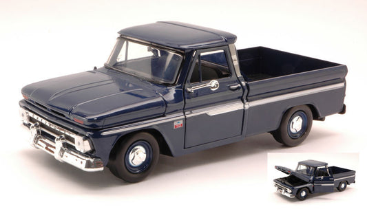 CHEVY C10 FLEETSIDE PICK UP 1966 DARK BLUE 1:24 - MotorMax - MTM73355DB