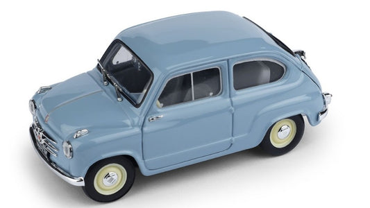 FIAT 600 1a SERIE 1955 AZZURRO CENERE 1:43 - Brumm - BM0247-04