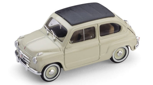 FIAT 600 CONVERTIBILE CHIUSA 1956 BEIGE CHIARO 1:43 - Brumm - BM0249-09