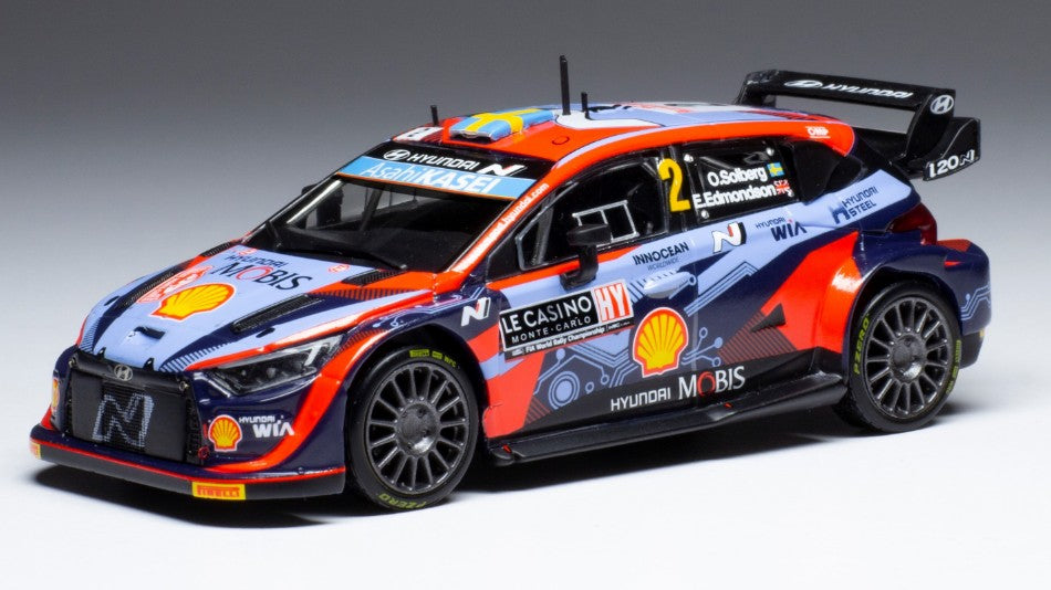 HYUNDAI i20 N WRC N.2 RALLY MONTE CARLO 2022 SOLBERG/EDMONDSON 1:43 - Ixo Model - RAM837
