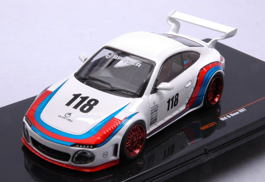 PORSCHE OLD AND NEW 997 N.118 MARTINI WHITE (BASE 911-997)1:43 - Ixo Model - MOC321