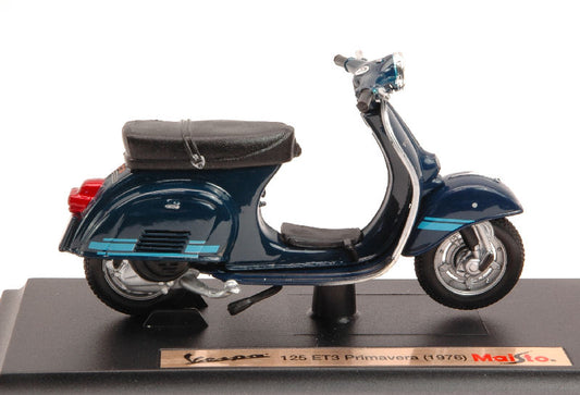 VESPA 125 ET3 PRIMAVERA 1976 BLUE 1:18 - Maisto - MI4276B