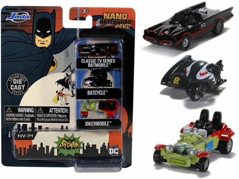 BATMAN 3-PACK NANO CARS mm 30 BLISTER - Jada Toys - JADA11001