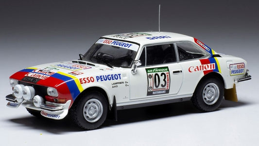 PEUGEOT 504 COUPE V6 N.3 RALLY COTE D'IVOIRE 1978 LAMPINEN/AHO 1:43 - Ixo Model - RAC417C