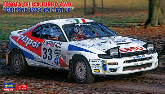 TOYOTA CELICA TURBO 4WD GRIFONE 1995 RAC RALLY  KIT 1:24 - Hasegawa - HA20594