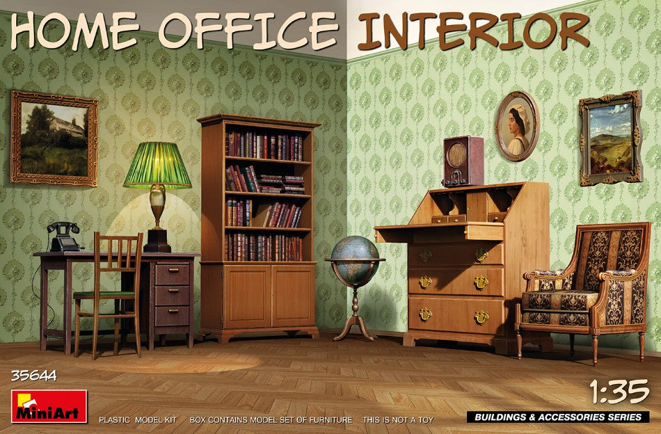 HOME OFFICE INTERIOR KIT 1:35 - Miniart - MIN35644