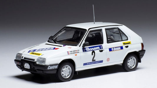 SKODA FAVORIT 136 L N.2 RALLY VALASSKAA ZIMA 1989 SIBERA/GROSS 1:43 - Ixo Model - RAC407B.22