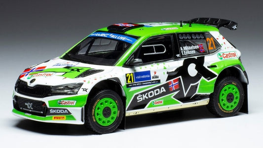 SKODA FABIA RALLY2 EVO N.21 RALLY ESTLAND 2022 MIKKELSEN/ERIKSEN 1:43 - Ixo Model - RAM862