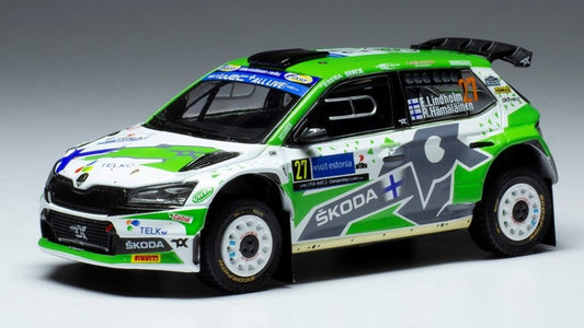SKODA FABIA RALLY2 EVO N.20 RALLY FINLAND 2022 LINDHOLM/HAMALAINEN 1:43 - Ixo Model - RAM863B