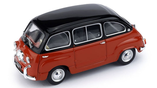 FIAT 600 MULTIPLA D 1960 NERO/ROSSO CORALLO 1:43 - Brumm - BM0333-08